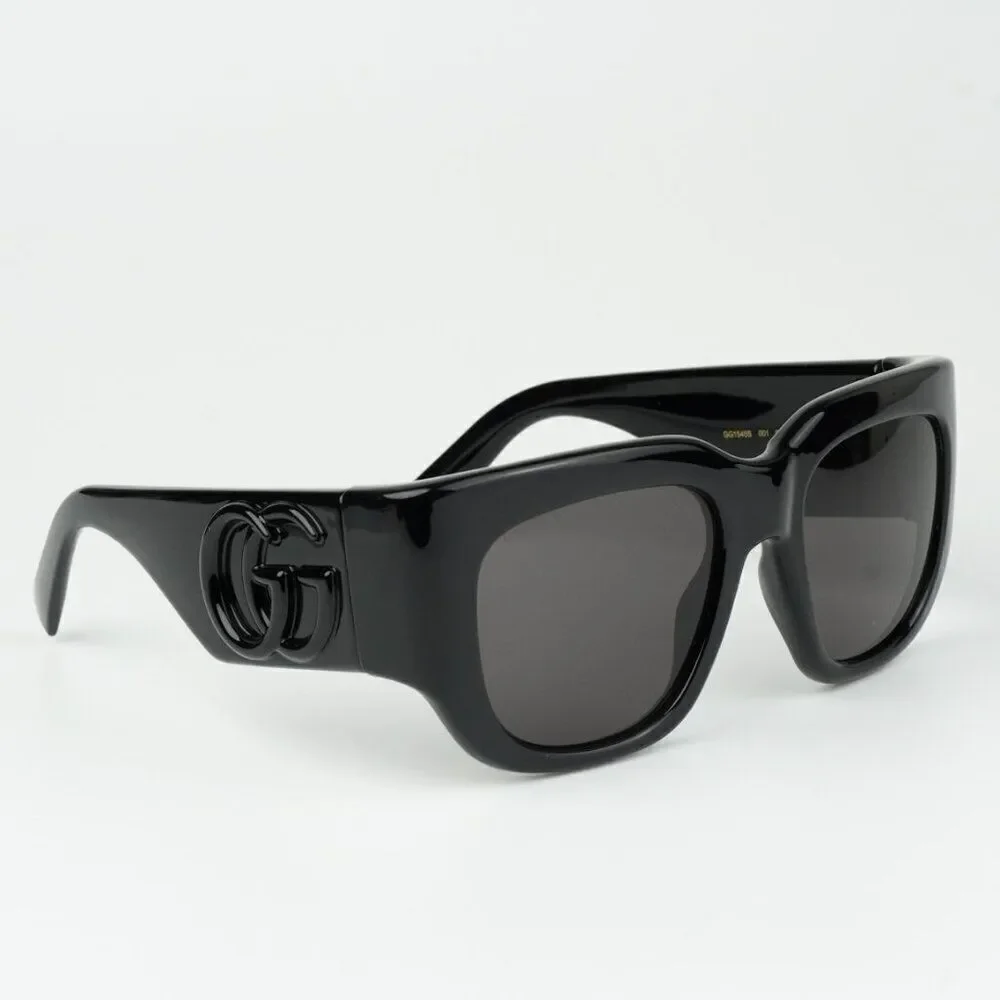 NEW Gucci GG1545S  001 Black Grey Women Square Sunglasses GG 1545S